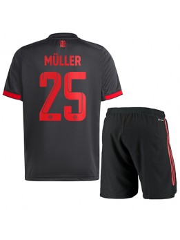 Bayern Munich Thomas Muller #25 Ausweichtrikot für Kinder 2022-23 Kurzarm (+ Kurze Hosen)